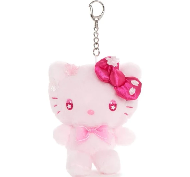 Hello Kitty Sakura Mascot Plush Keychain
