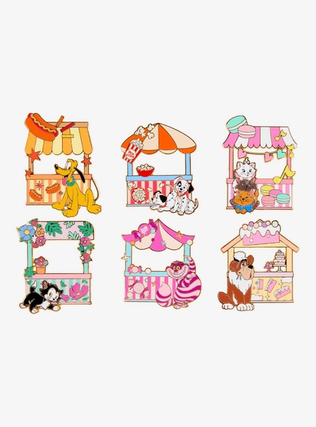 Disney Cats & Dogs Food Stands Blind Box Enamel Pin - BoxLunch Exclusive