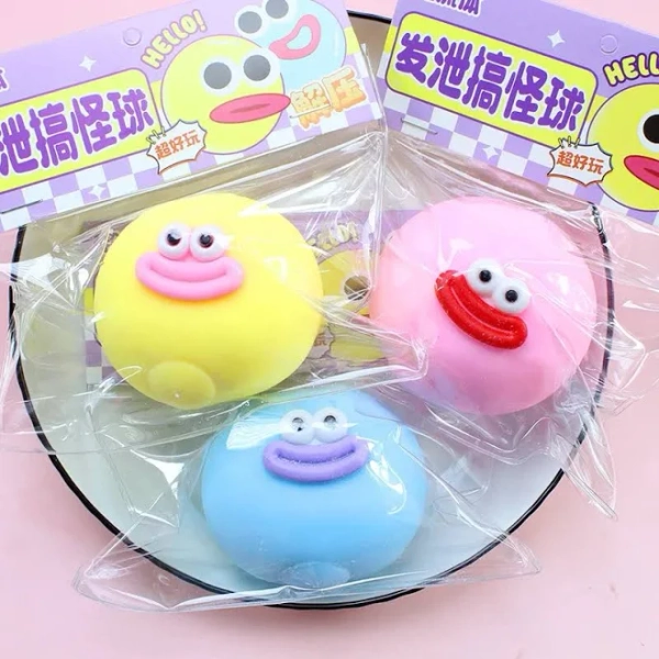 Cute Big Eyed Bun Squishy Toy, Giant Fluid Funny Mochi Squeeze Toy, Fidget Toy Kawaii Party Favors