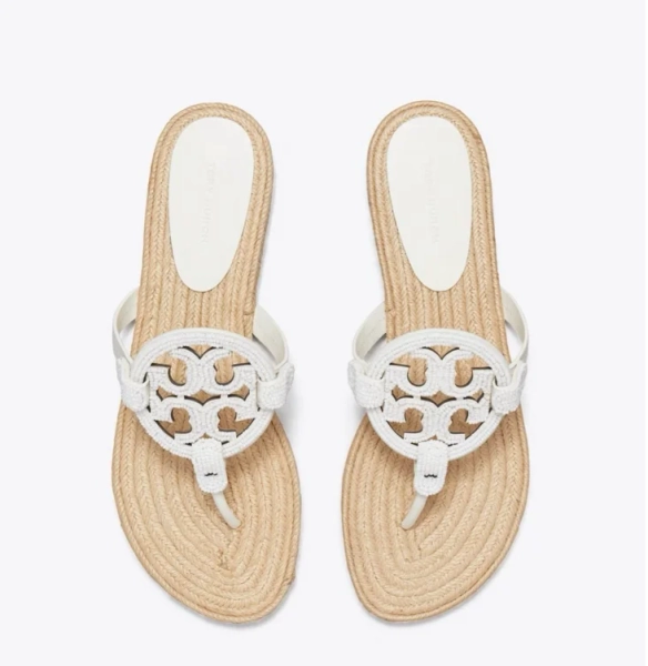 Miller Beaded Espadrille in white