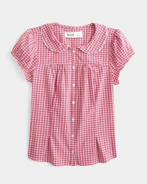 Stretch Poplin Button Front Shirt