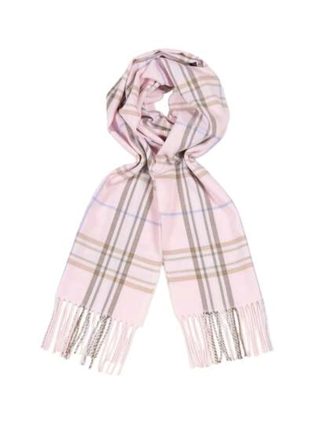 1pc Plaid Knitted Fringed Scarf, Multi-Color Patchwork, Unisex Warm Neck Warmer & Blanket, Suitable For Spring, Autumn And Winter Men Accessories