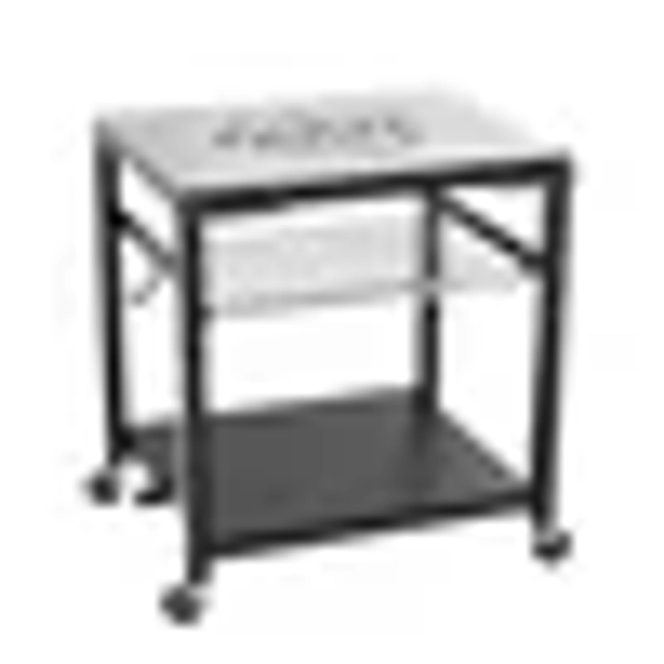 NUUK Double-Shelf Rolling Outdoor Pizza Oven Table, Portable BBQ Grill Stand and Food Prep Station with Storage Drawer