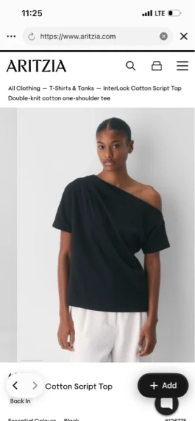 InterLock Cotton Script Top | Aritzia CA