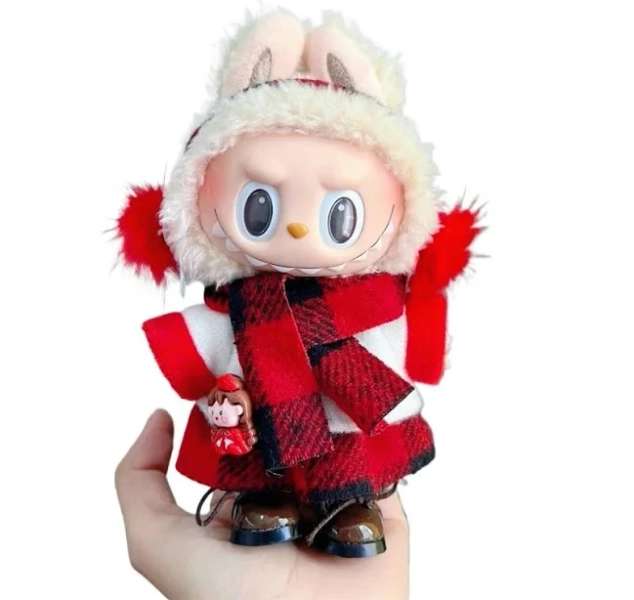New Labubu Plush Doll Clothing Accessories Korean15-17cm Labubu Idol V1 V2 V3 Workwear Set Clothing