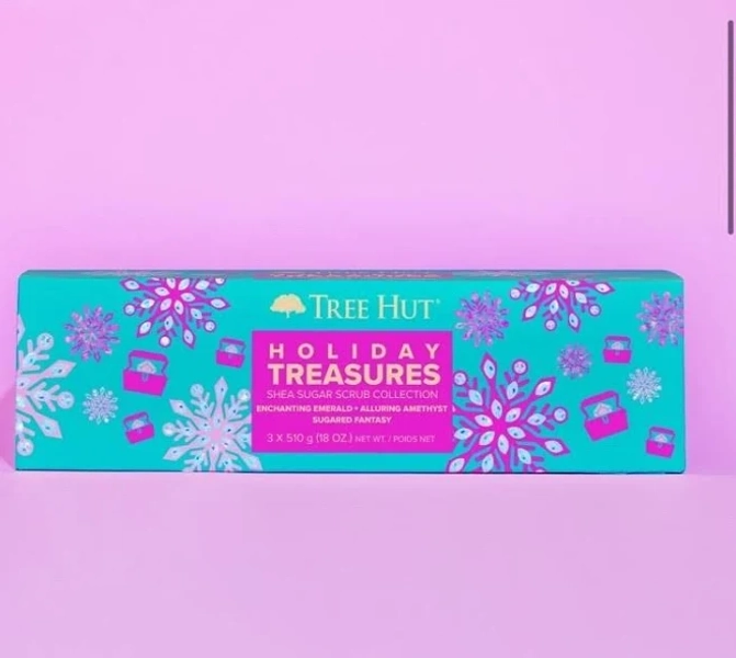 Tree Hut Holiday Treasures Body Scrub Gift Set