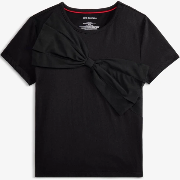 Epic Threads Girls Bow Applique Top