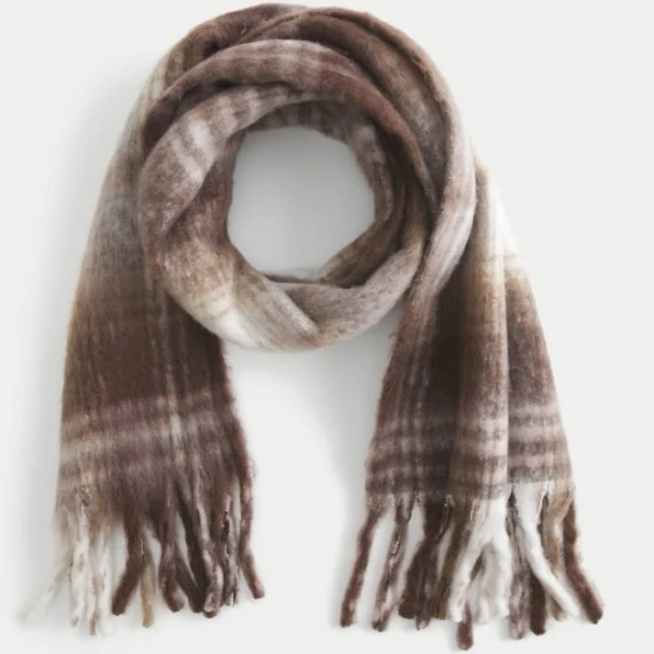 Hollister Women's Plaid Woven Scarf