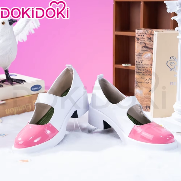 Monika Cosplay Shoes GAME Doki Doki Literature Club DokiDoki Women Cute Pink Blue School Shoes Cosplay - AliExpress 200000532
