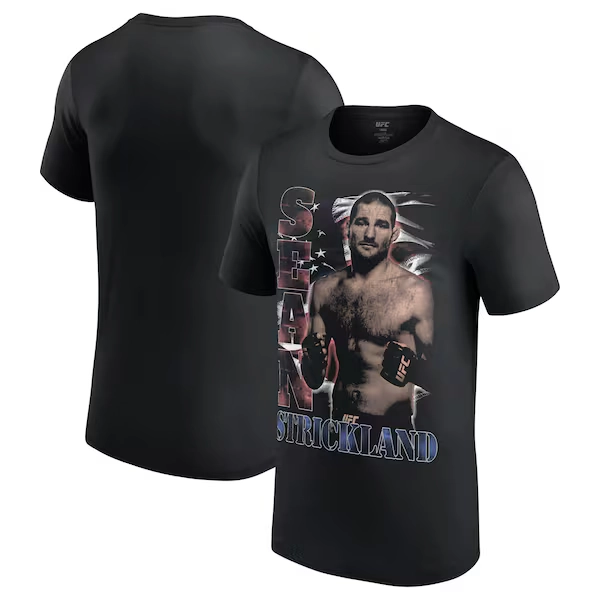 Men's UFC Black Sean Strickland Quasar T-Shirt