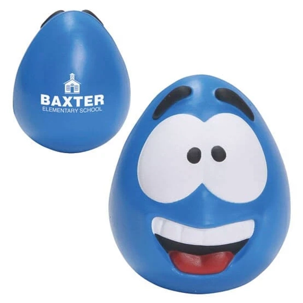 100 Custom Slo-Release Serenity Squishy - Happy Face - Promotional Trade Show Giveaways in Bulk