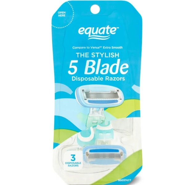 Equate Women's 5-Blade Disposable Razors