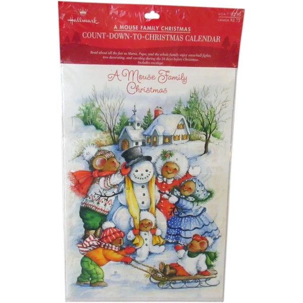 Vintage Hallmark Advent Calendar – A Mouse Family Christmas - Unused
