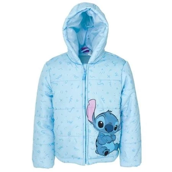 Disney Lilo & Stitch Hooded Zip Up Puffer Jacket