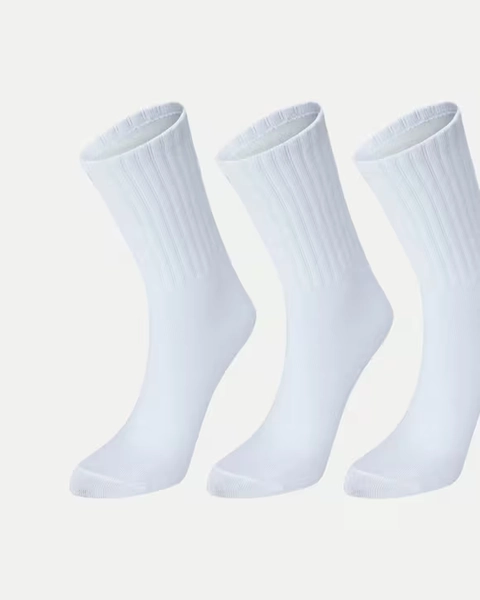 3 Pack Chunky Ribbed Full Crew Socks Size 5-8