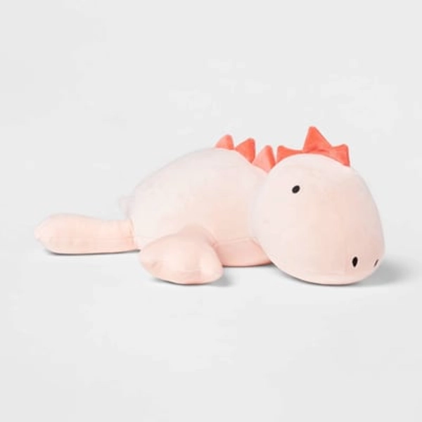 Dinosaur Weighted Plush Kids' Throw Pillow Pink - Pillowfort™