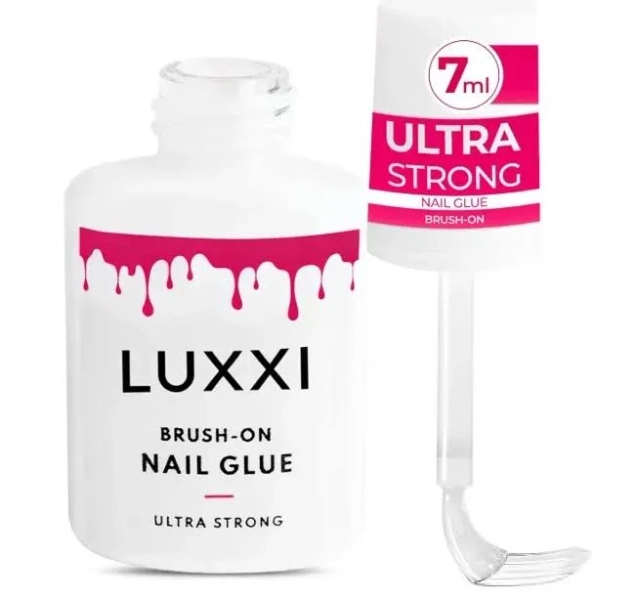 LUXXI Brush On Nail Glue Long-Lasting False Nails