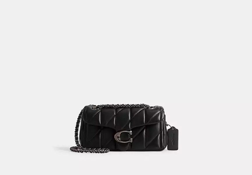 Pewter/Black Tabby Shoulder Bag 20