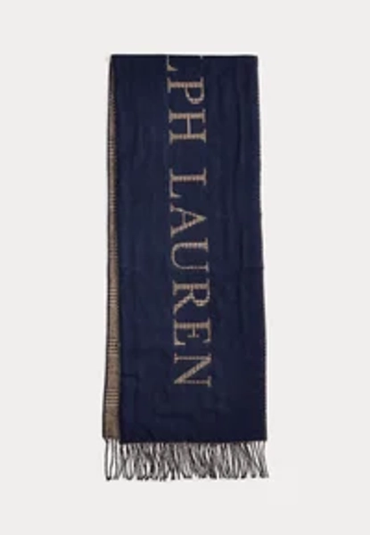 REVERSIBLE LOGO JACQUARD SCARF - Sciarpa - navy