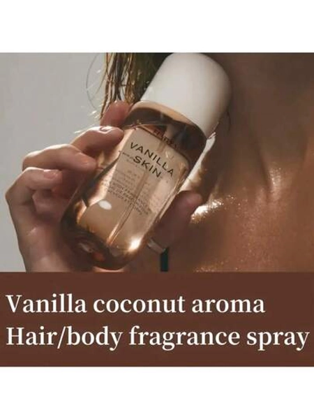 1/ 2pcs2-Pack Vanilla Coconut Perfume Mist - Tropical Getaway Scent For Hair & Body, Create An Irresistible Aura For Dates & Parties, 4oz Travel Size Duo,The Perfect Scented Gift Set - 2x Vanilla Coconut Perfume Sprays 4oz Each, Ready-To-Gift Luxury Duo For Her, Long-Lasting Party & Date Night Fragrance,Irresistible Vanilla Coconut Perfume Mist - Alcohol-Free Hair & Body Spray For A Tropical Escape, The Perfect Date Night & Party Fragrance