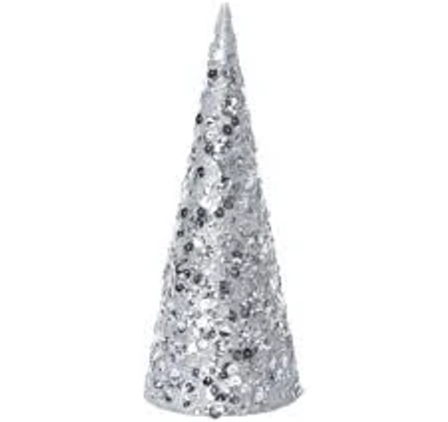 Five Below Sequin Cone Christmas Tree - Silver