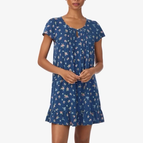 Lauren Women's Ralph Lauren Floral Flutter Sleeve Nightgown