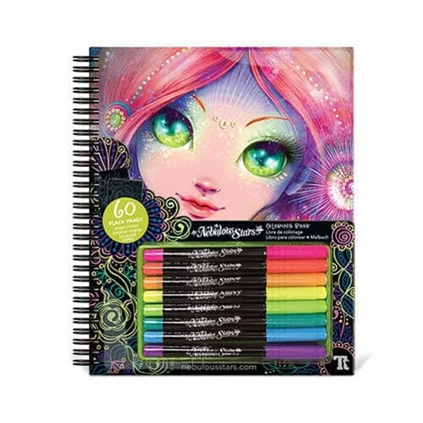 Nebulous Stars 11111 Black Pages Coloring Book