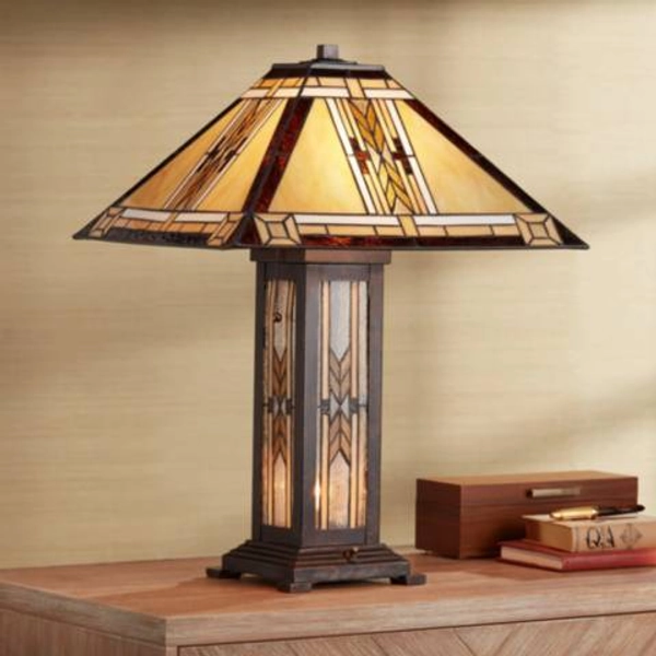 Robert Louis Tiffany Drake 25 1/2" Night Light Lamp with Dimmer