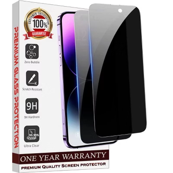 Entronix Anti-Spy Privacy Screen Protector Compatible with iPhone 13 - 2-Piece Combo