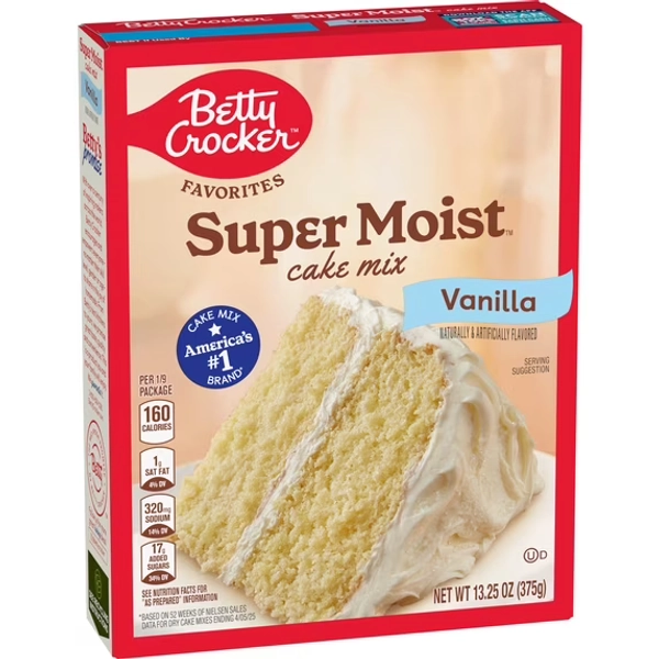 Betty Crocker Favorites Super Moist Vanilla Cake Mix, 13.25 oz