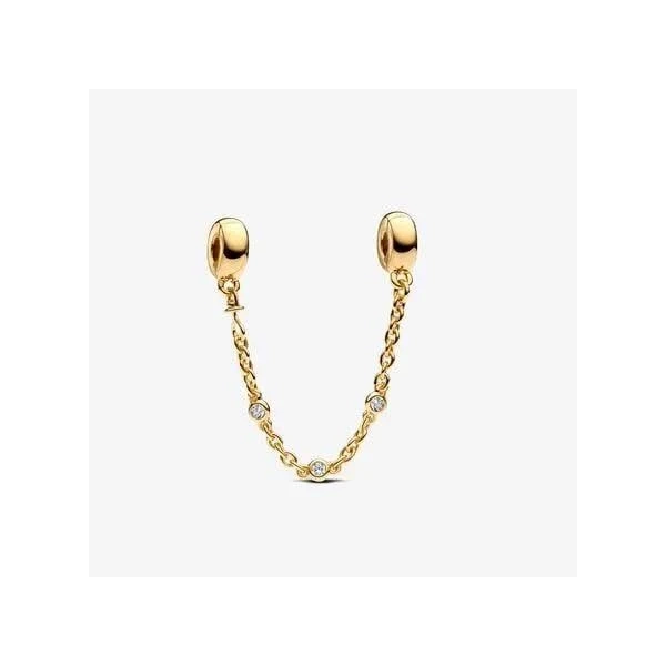 Triple Clear Stone Safety Chain