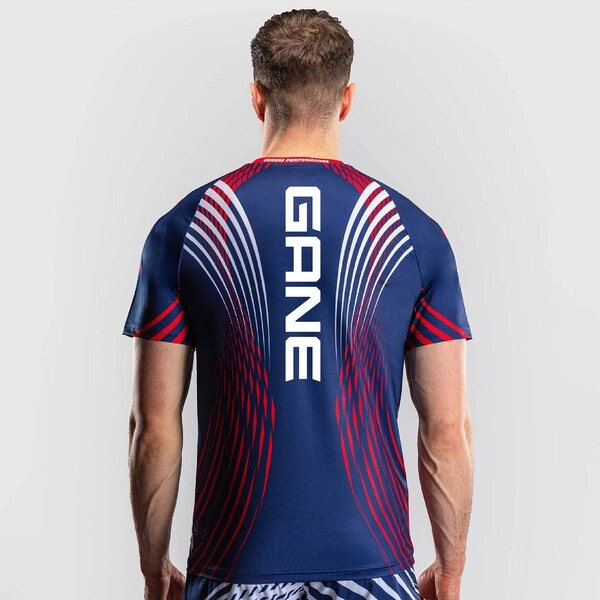 Men's UFC Freedom 250 by Venum Blue Ciryl Gane Authentic Fight Night Walkout Jersey
