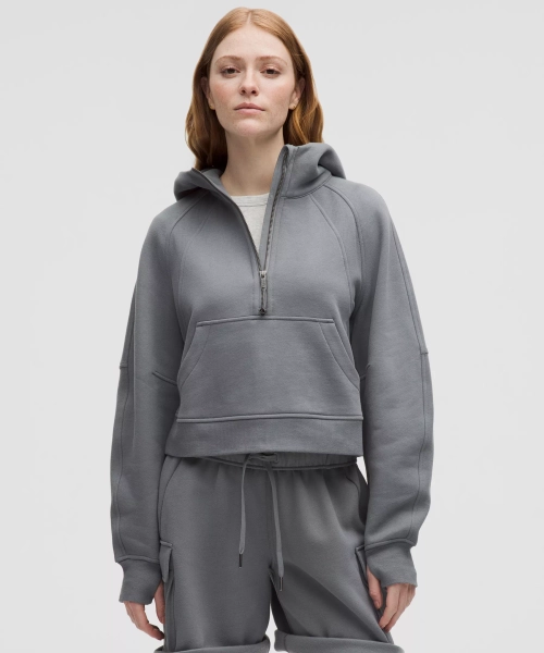 Scuba Oversized Half-Zip Hoodie - Solar Grey - XL/XXL