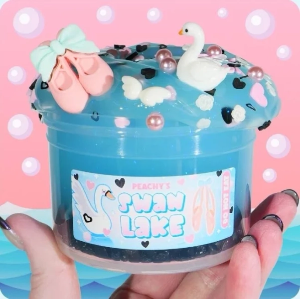 Peachybbies Peachy's Swan Lake Slime With Free Activator