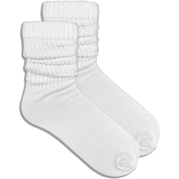 White Slouch Socks