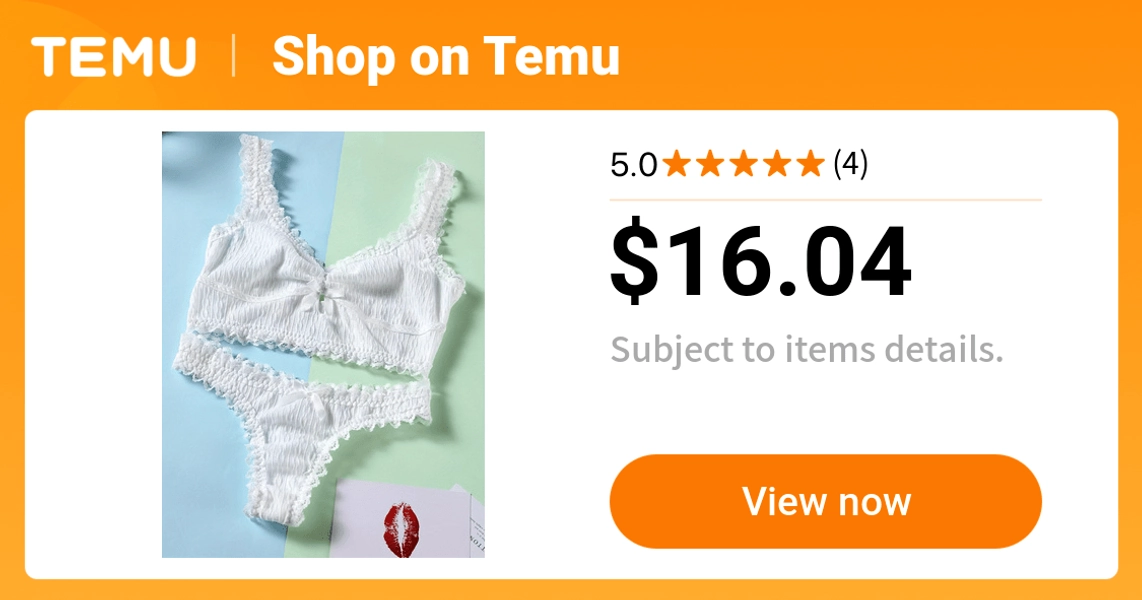 comfortable   fabric wire free lace trim bra set - Temu