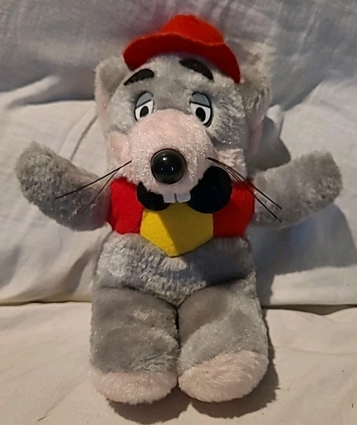 Vintage 1992 Chuck E. Cheese Plush 9" Charles Pizza Time Theater Mouse (NO TAG)