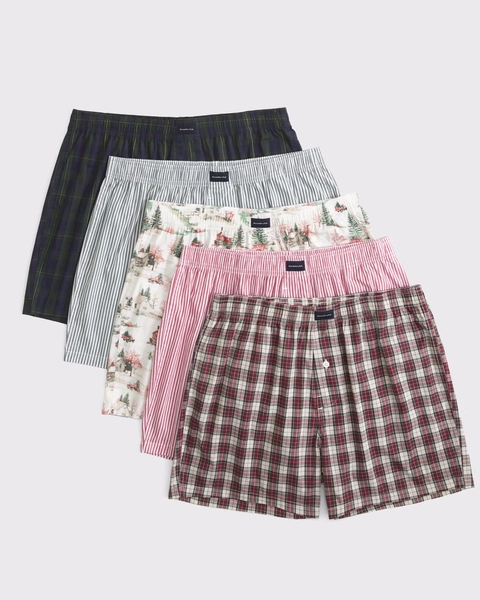 5-Pack Woven Logo Boxers