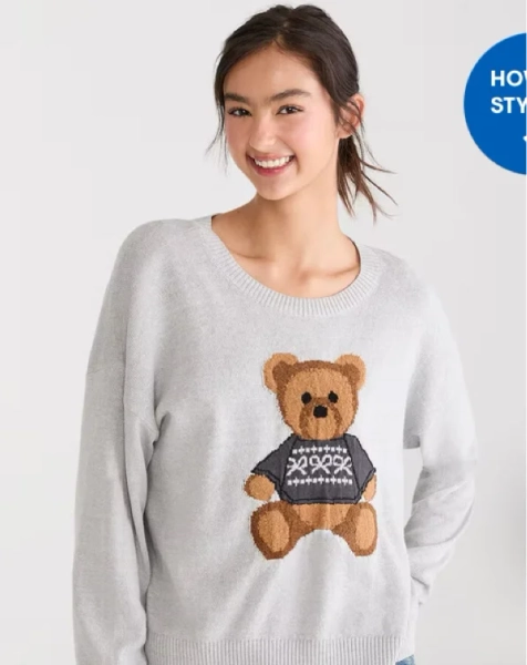 Teddy Bear Crew Sweater