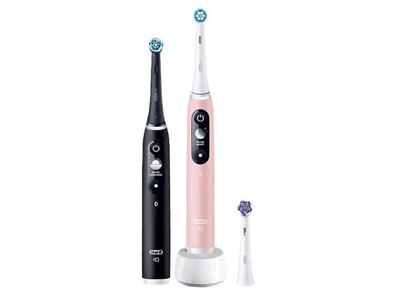 ORAL-B iO Series 6 Duopack Black Lava/Pink Sand  Elektrische Zahnbürste Schwarz/Rosa, Reinigungstechnologie: Mikrovibrationen