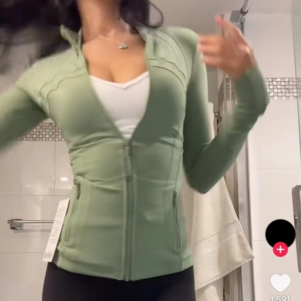 Worn once Lululemon green define jacket