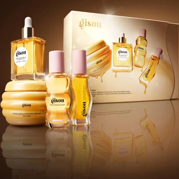 Gisou Glow All The Way Hair and Lip Gift Set