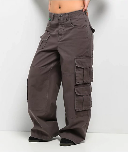 Empyre Extent Taupe Wide Leg Relaxed Cargo Pants