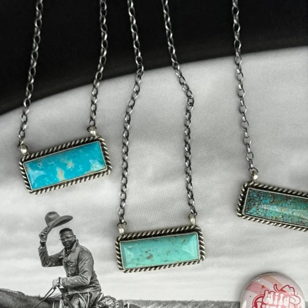 Authentic Turquoise Bar Necklace