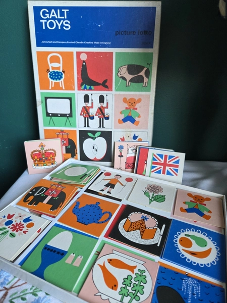 Vintage Picture Lotto game Galt Toys Complete Made England Retro  Gift