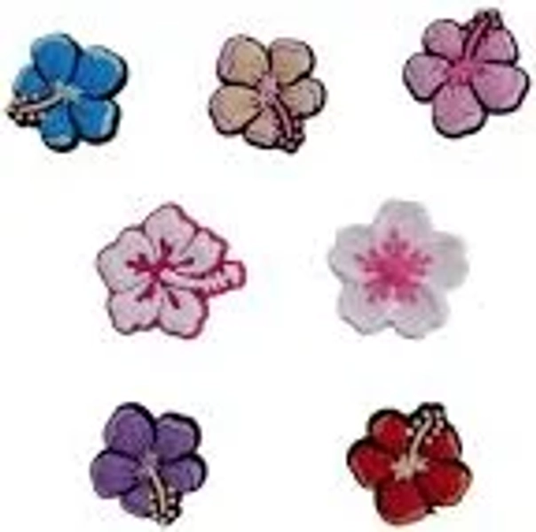 Crocs Hibiscus Flowers Blossom Summer Garden Floral Shoe Charms