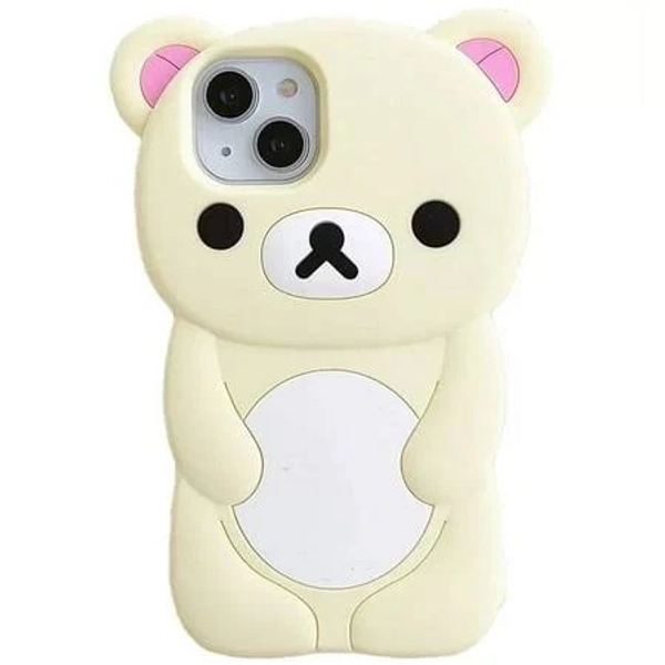 Rilakkuma Bear Silicone Soft Cover Case for iPhone 14 13 12 11 Pro Max Xs XR 6 7 8