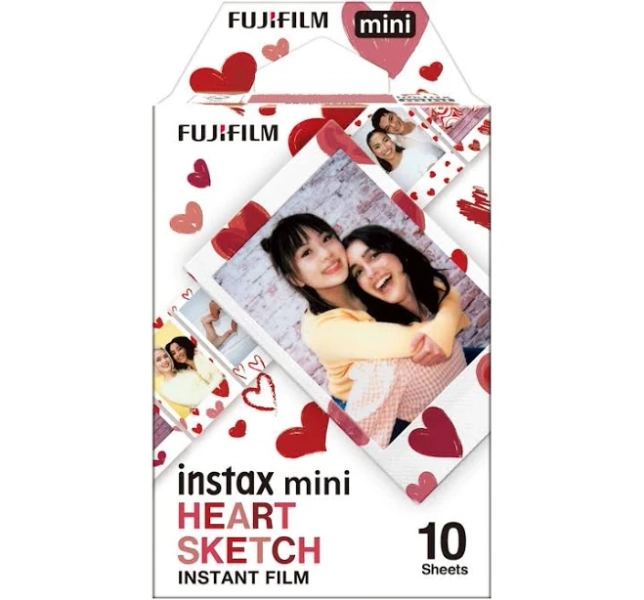 Fujifilm Instax Mini Heart Sketch Instant Film