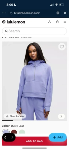 Scuba Oversized Half-Zip Hoodie - Solar Grey - XL/XXL