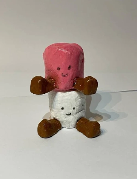 Clay JellyCat Marshmallows Paint Brush Holder